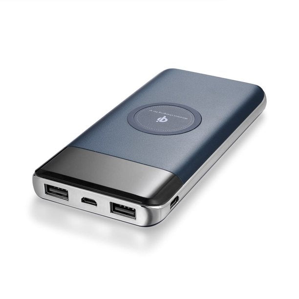 Power Bank Qi Wireless Charging 2 USB LCD LED Portable Battery Charger